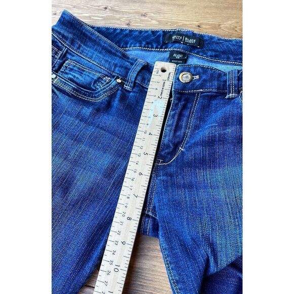 White house black market bootcut blanc jeans womens sz 4R low rise stretch denim - Picture 6 of 12